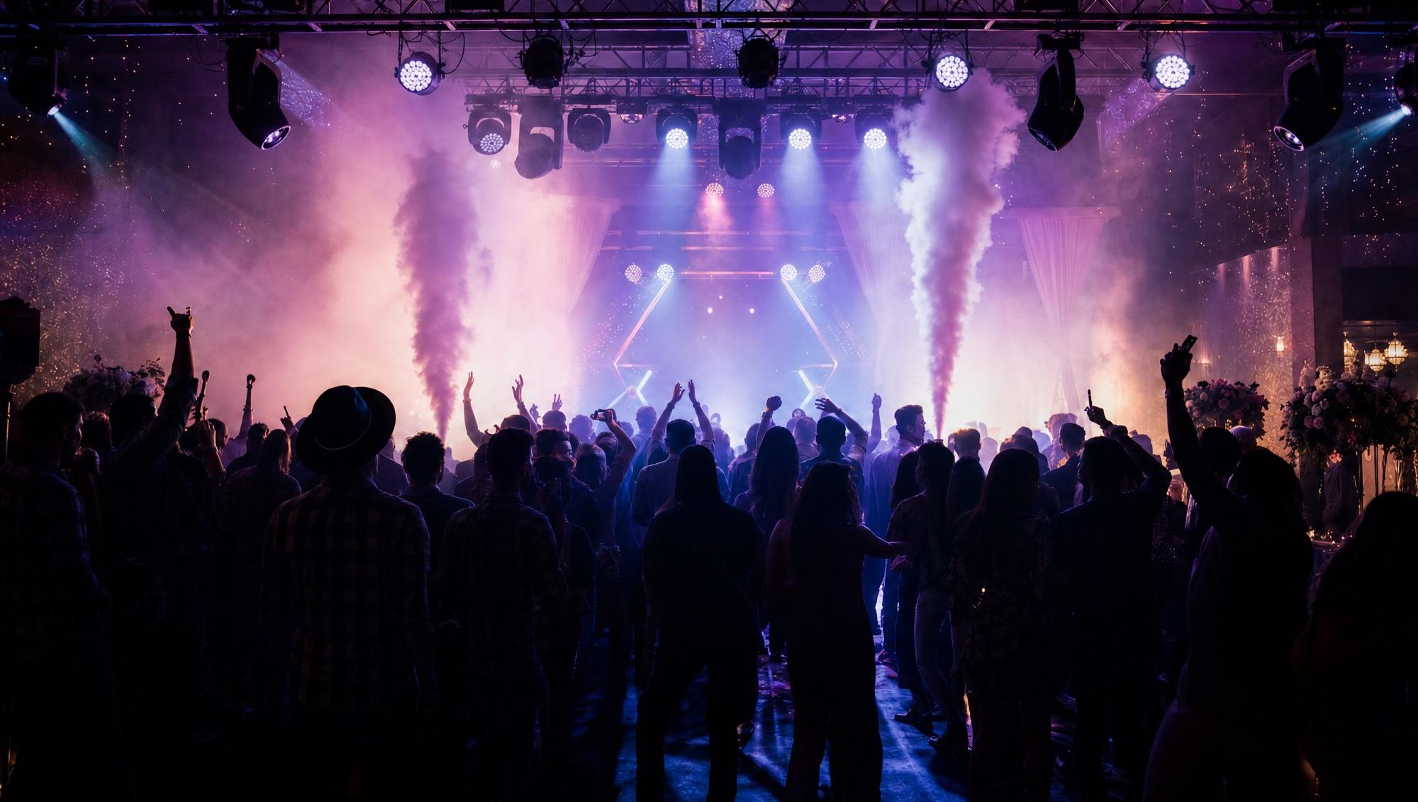 Fiesta con DJ y luces montada por La Rumbería en Bogotá